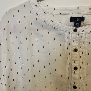 Gap White Patterned Shirt